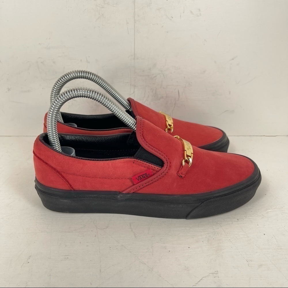 Vans Classic Slip-On ID (Chili pepper) Shoe Size 5 Women Red Suede